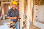 homebuilders Home builder in home during construction of new home