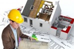 Contractor reviewing house plans Contractor reviewing house plans