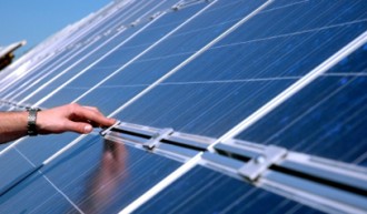 Energy Certificate concept Solar panels
